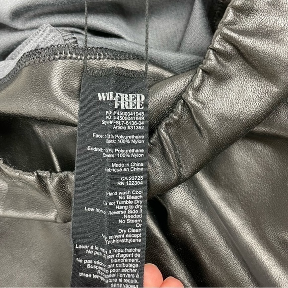 Aritzia Wilfred Free Daria Pant High-Waisted Vegan Leather Leggings Size Small - Picture 4 of 8